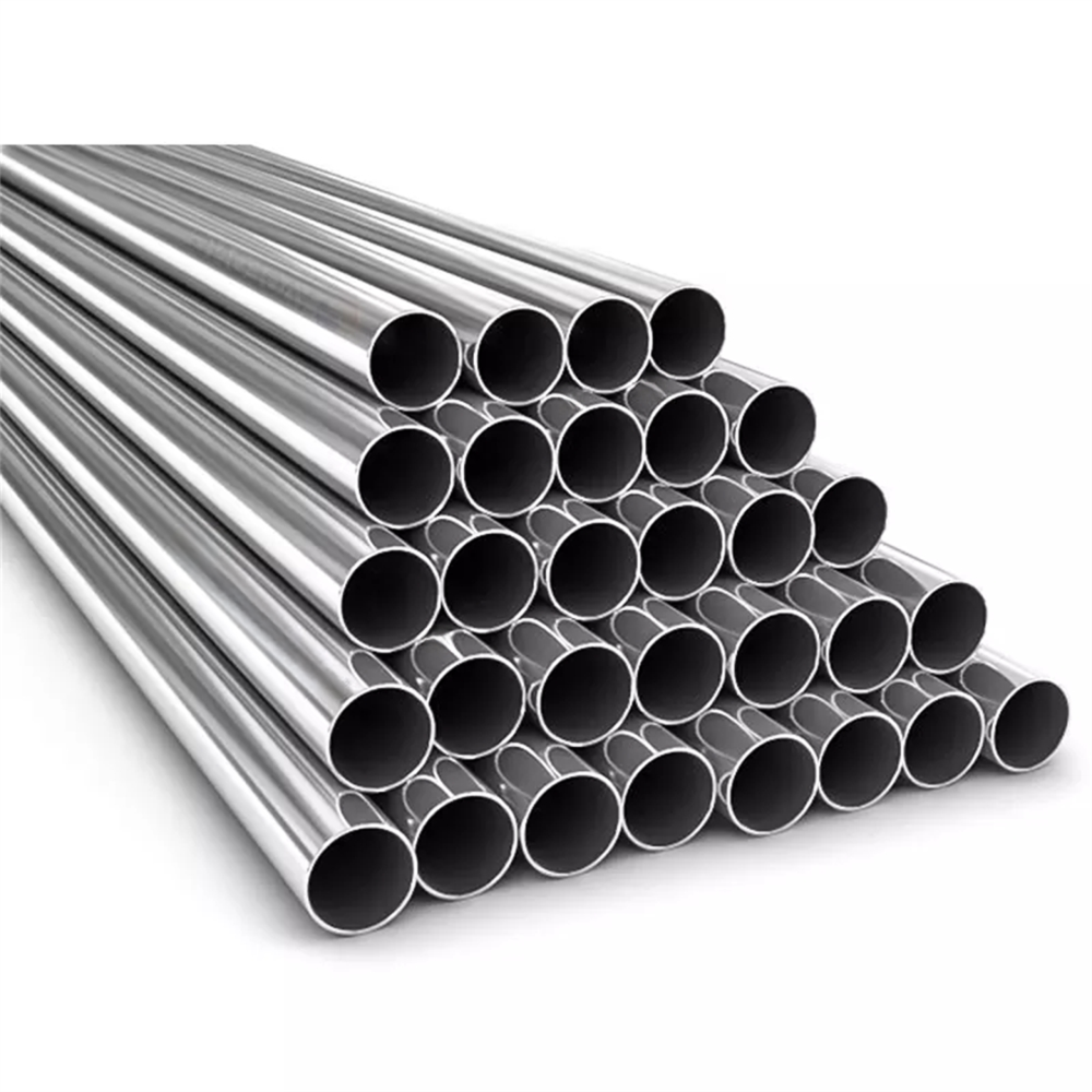 Polished stainless steel pipes